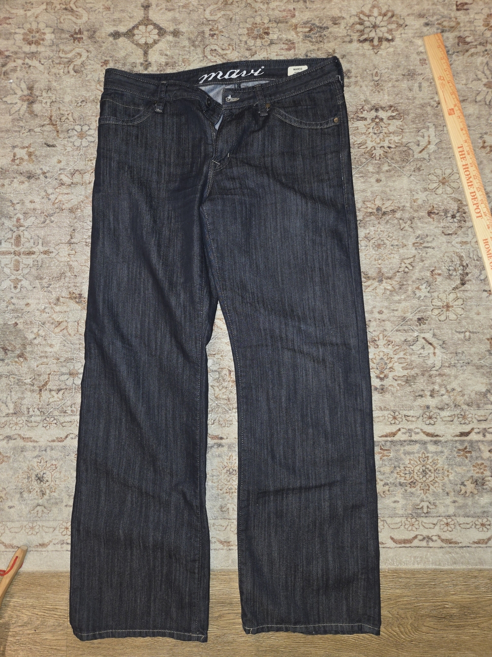 Mavi Dark Wash Straight Leg Jeans Mid Rise